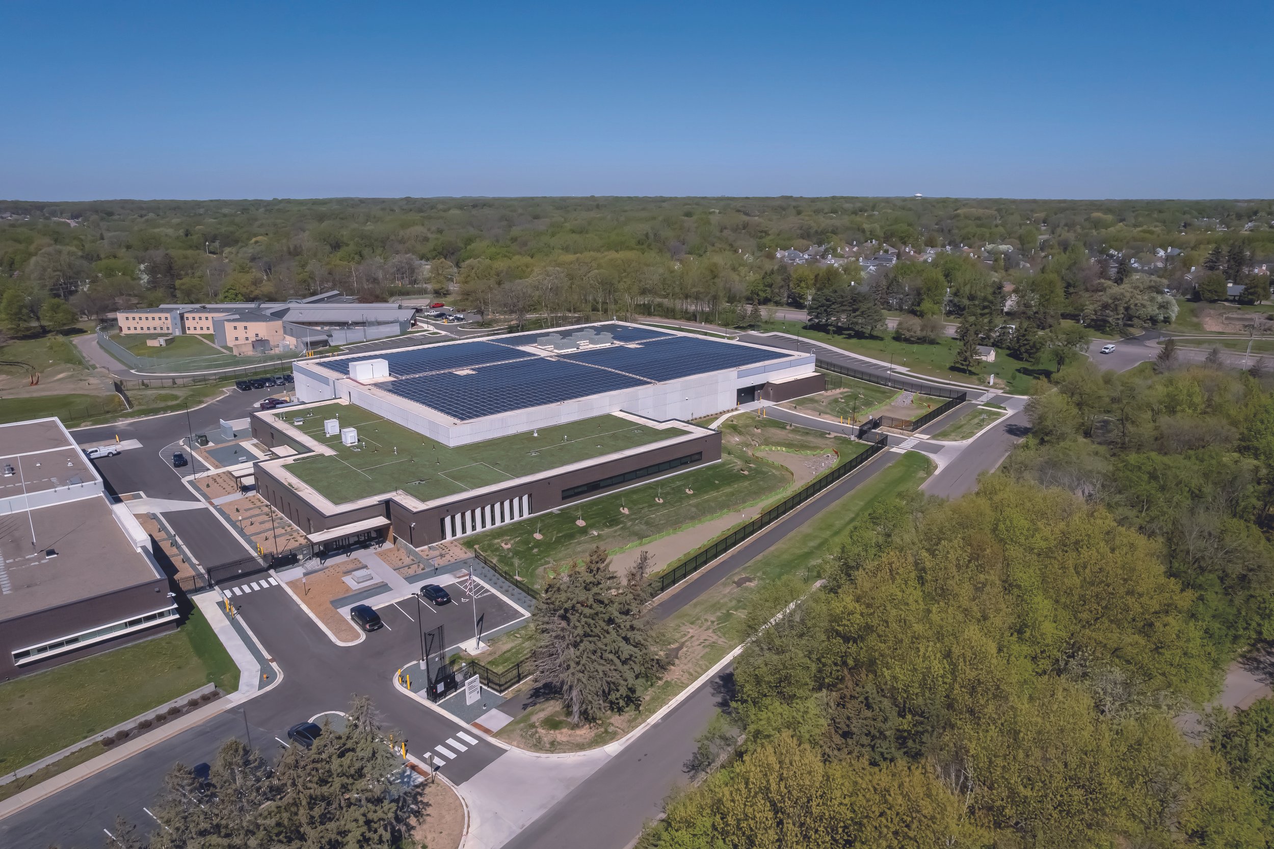 Birdseye view of Hennepin County public safety complex.